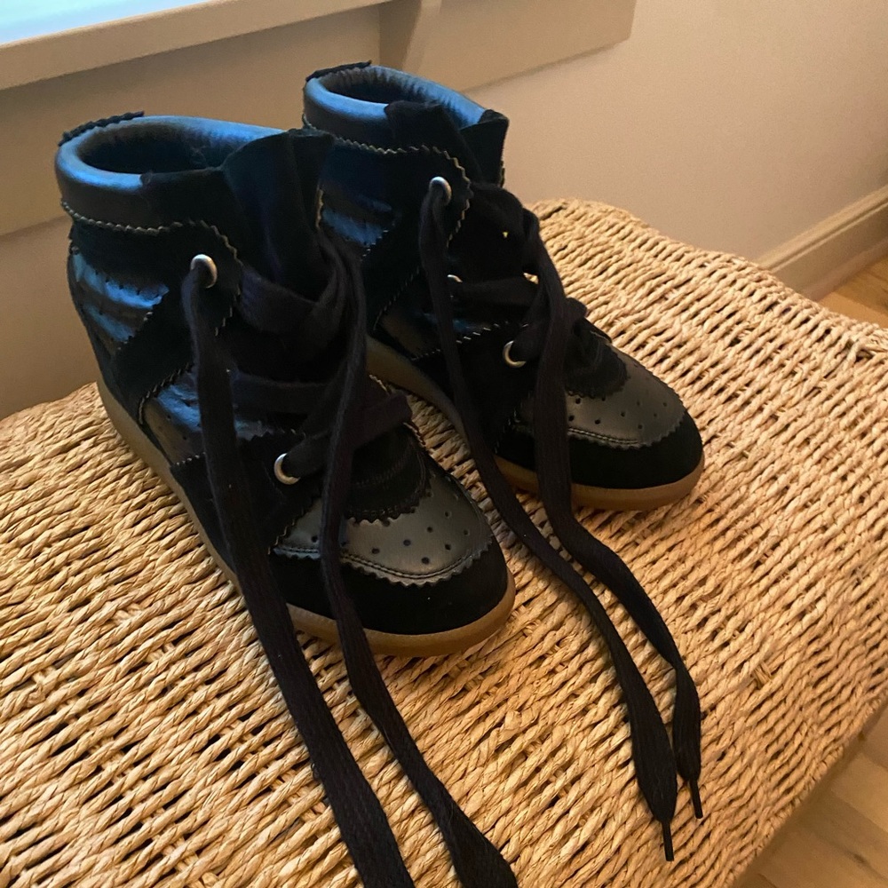 Isabel Marant Black and Tan Sneakers Sz 37